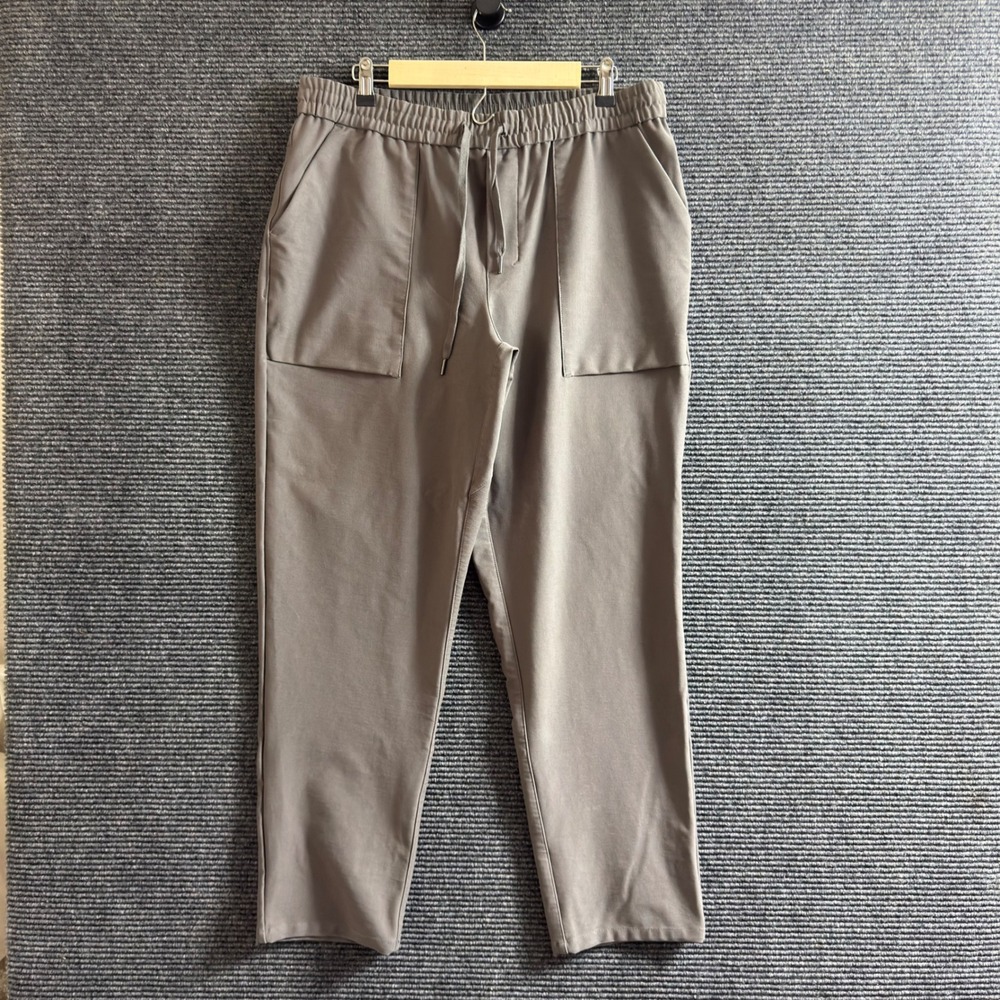 Cuts Clothing Mens Large Icon Pull On Pant Olive Green Gray Drawstring MB10562N